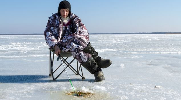 winter camping ice fishing