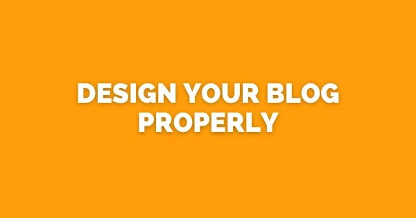design your blog